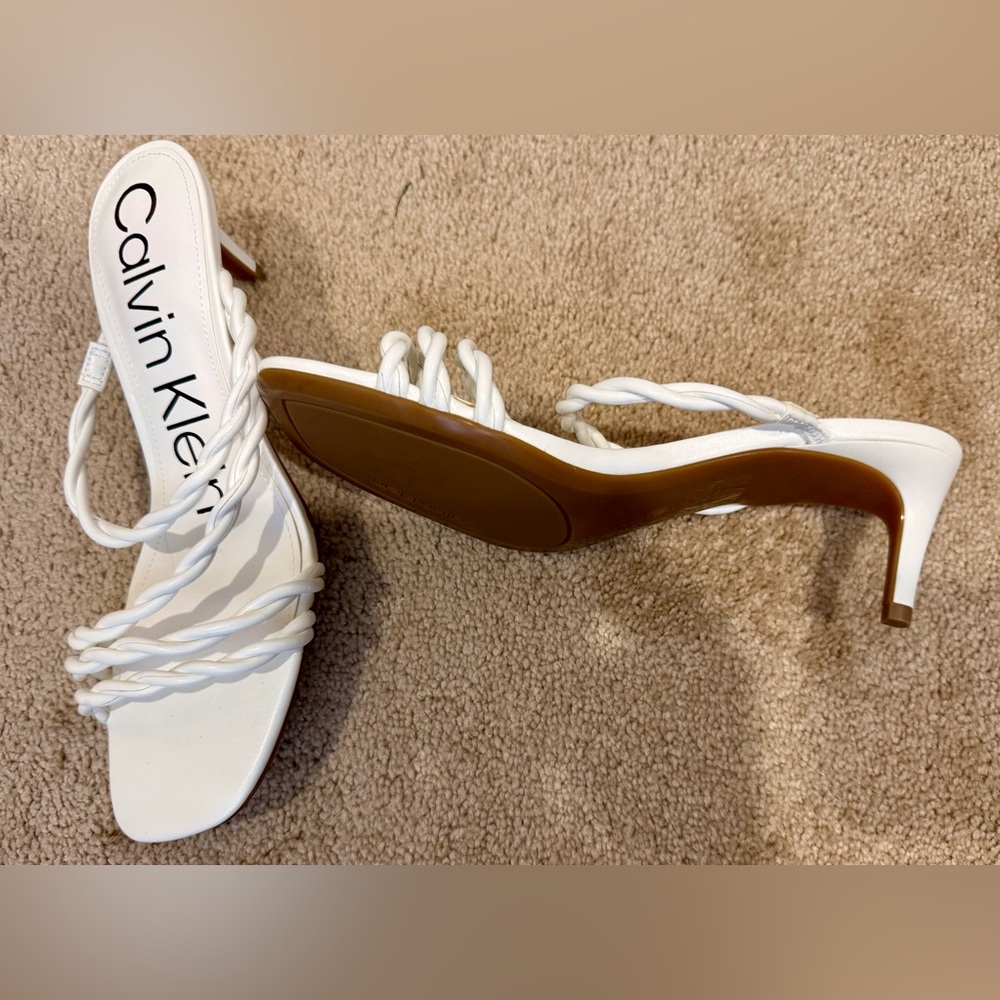 Calvin Klein Women's White Strappy Sandals - Picture 4 of 4